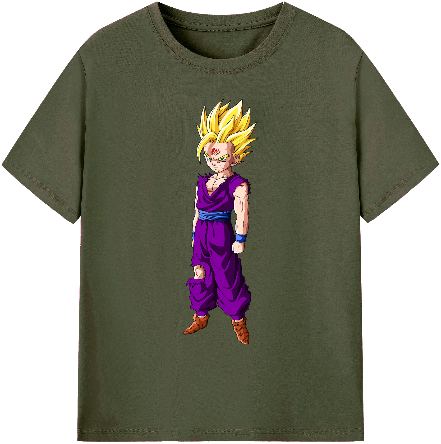 （画像用） ドラゴンボール 孫 悟飯（そんごはん）DRAGON BALL Son Gohan 綿100％ メンズ半袖Tシャツ｜肌触りやわらか＆通気性